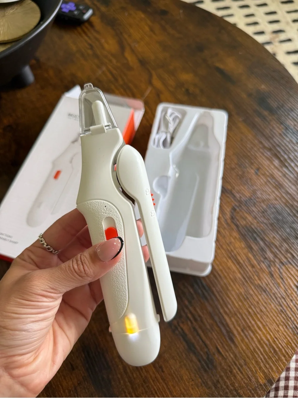 Multifunctional Pet Nail Grooming Tool - White with Orange Accents (NEVER USED)